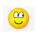 Looking right emoticon   postcards