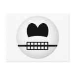 Skull emoticon   postcards