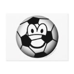 Soccer ball emoticon   postcards