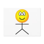 Stickfigure emoticon man  postcards