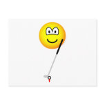 Golfing emoticon   postcards