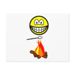 Campfire marshmallow smile   postcards