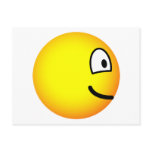 En profile emoticon Left  postcards