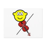 Violin playing buddy icon   postcards