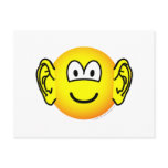 Ears emoticon Big  postcards