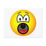 Scared emoticon   postcards