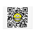 Qr Code smile 2D barcode  postcards