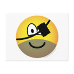 Bearded pirate emoticon   postcards
