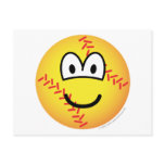 Baseball emoticon   postcards