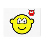 Devil on shoulder buddy icon   postcards