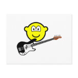Bass playing buddy icon   postcards