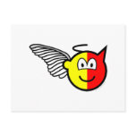 Angel or devil buddy icon   postcards