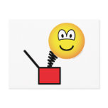 Jack in the box emoticon   postcards