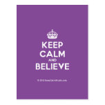 [Crown] keep calm and believe  Postcards
