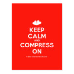 [Two hearts] keep calm and compress on  Postcards