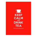 [Cup] keep calm and drink tea  Postcards
