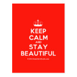 [Knitting crown] keep calm and stay beautiful  Postcards