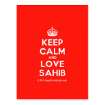 [Crown] keep calm and love sahib  Postcards