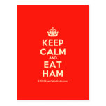 [Crown] keep calm and eat ham  Postcards