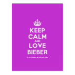 [Crown] keep calm and love bieber  Postcards