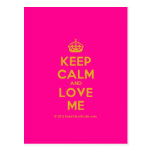 [Crown] keep calm and love me  Postcards