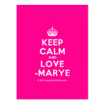 [Crown] keep calm and love -marye  Postcards