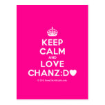 [Crown] keep calm and love chanz:d [Love heart]  Postcards