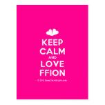 [Two hearts] keep calm and love ffion  Postcards