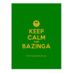 [Smile] keep calm and bazinga  Postcards