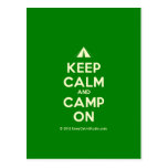 [Tent] keep calm and camp on  Postcards