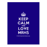 [Crown] keep calm and love mrhs  Postcards