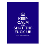 [Crown] keep calm and shut the fuck up  Postcards