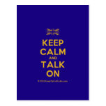[UK Flag] keep calm and talk on  Postcards