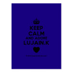 [Crown] keep calm and adore lujain.k [Love heart]  Postcards