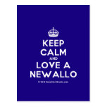 [Crown] keep calm and love a newallo  Postcards