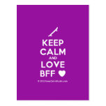 [Skateboard] keep calm and love bff [Love heart]  Postcards
