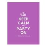 [Dancing crown] keep calm and party on  Postcards