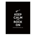 [Electric guitar] keep calm and rock on  Postcards
