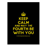 [Crown] keep calm and may the fourth be with you  Postcards