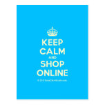 [Crown] keep calm and shop online  Postcards