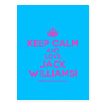 [Crown] keep calm and love❤ jack williams!  Postcards