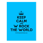 [Knitting crown] keep calm and w rock the world  Postcards
