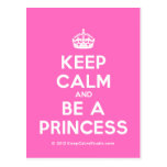 [Crown] keep calm and be a princess  Postcards