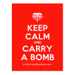 [Crown upside down] keep calm and carry a bomb  Postcards