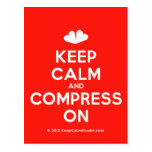 [Two hearts] keep calm and compress on  Postcards