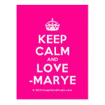 [Crown] keep calm and love -marye  Postcards