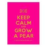[UK Flag] keep calm and grow a pear  Postcards