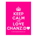 [Crown] keep calm and love chanz:d [Love heart]  Postcards