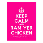 [Crown] keep calm and ram yer chicken  Postcards