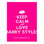 [Two hearts] keep calm and love harry styles  Postcards